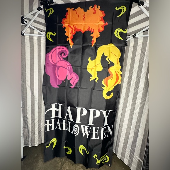 Hocus Pocus Happy Halloween Banner Backdrop Decor for Halloween Birthday Party - Picture 1 of 3
